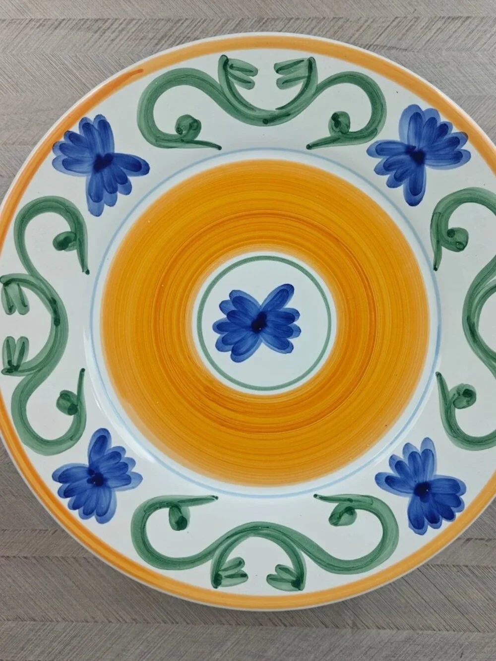 Williams-Sonoma Sunshine Ceramic Dinner Plates Set Of 4 Floral Design Italy
